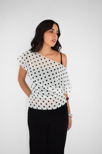 TOP LENA POLKA DOTS